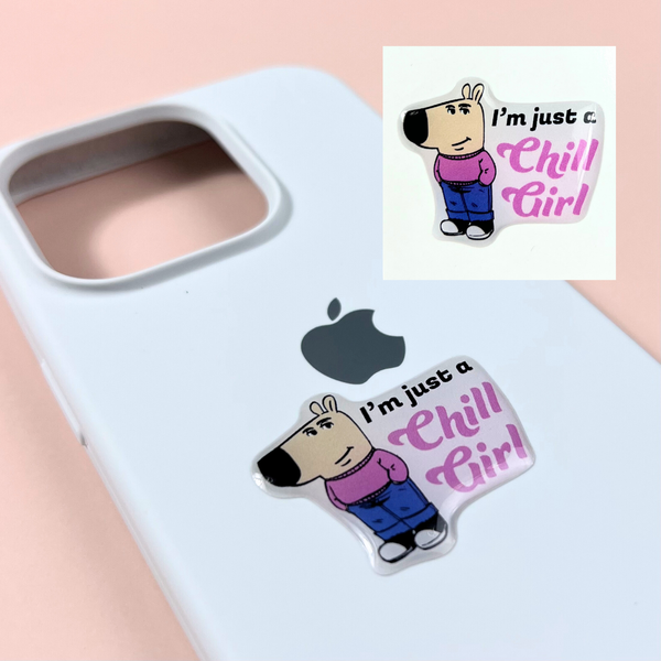 Стікер об'ємний "CHILL GIRL" ST00058 фото