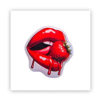 Стікер об'ємний "LIPS STRAWBERRY" ST00114 фото