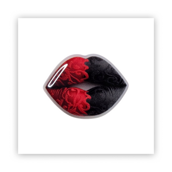 Стікер об'ємний "RED AND BLACK LIPS" ST00091 фото