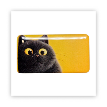 Стікер об'ємний "BLACK CAT STARE" ST00162 фото