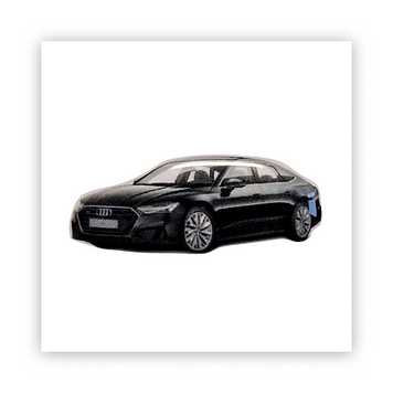 Стікер об'ємний "BLACK AUDI" ST00109 фото