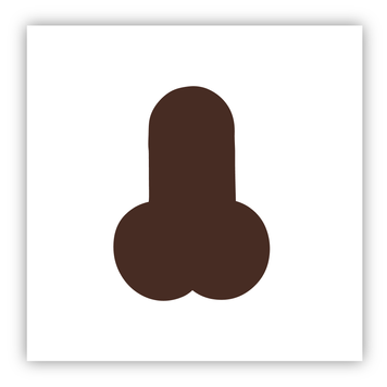 Стікер об'ємний "КОРИЧНЕВИЙ DICK" ST00201 фото