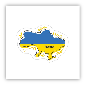 Стікер об'ємний "HOME/ДІМ" ST00252 фото