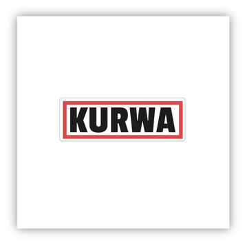Стікер об'ємний "KURWA/КУРВА" ST00302 фото