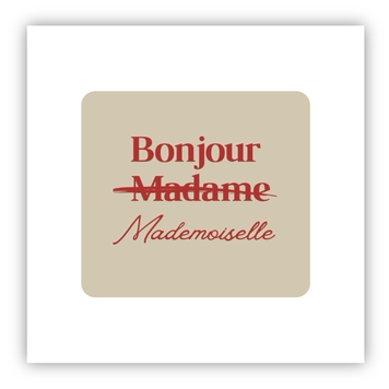 Стікер об'ємний "BONJOUR MADEMOISELLE/БОНЖУР МАДМАЗЕЛЬ" ST00254 фото