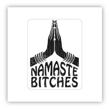 Стікер об'ємний "NAMASTE, BITCHES/НАМАСТЕ, ДІВЧАТКА" ST00267 фото